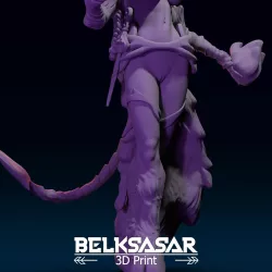 Girl Tiefling Succubus Nude Conjurin Dynamic Pose 3D print model