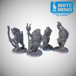 Gnolls! Easy to print - supportless, for FDM and resin