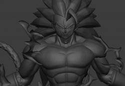 3D file Goku SS3 Power High poly Goku ssj3 💬・3D printing idea to