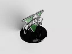 Grand Theft Auto Five (5logo) stand logo