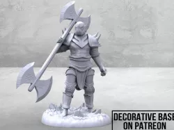 Half-Orc Barbarian Tabletop Miniature