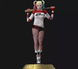 Harley Quinn Suicide Squad Model Printing Miniature Assembly File STL-OBJ for 3D Printing two size 1: 4 for FDM-FFF 1: 10 for DLP-SLA-SLS
