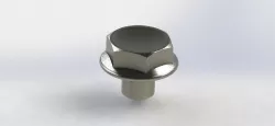 Hexagonal bolt head with flange DIN-6921 (M4/M8) 1/12 scale