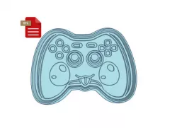 Kawaii Video Game Controller Cookie Cutter and Stamp