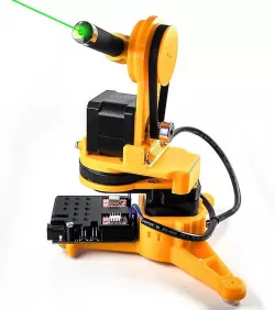 Laser pointer robot (Remotelly controlled + Arduino + Python control APP + EXTRAS)