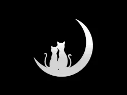 LOVE CATS ON THE MOON FLIP_FIGURINE
