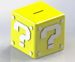 Mario Bros Block Piggy Bank