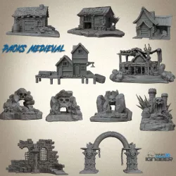 MEDIEVAL HOUSES AND SCENOGRAPHY FOR WARHAMMER