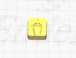 Middle Finger Keycap 3d print