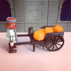 MINIATURE PUMPKINS NATIVITY SCENE FIGURES PLAYMOBIL SCALE FIGURES