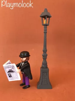 MINIATURE STREET LAMP DIORAMA SCALE DIORAMA PLAYMOBIL FIGURES