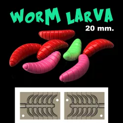 MOLD worm larva 20 mm. for CNC Router and 3D Print