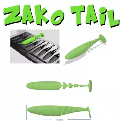 Mold Zaco Tail : Fishing lure Softbait mold 3D STL file for CNC and 3D Print