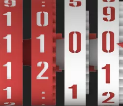 Numbers for clock with mechanical display