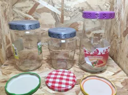 Piggy bank lids for glass jars