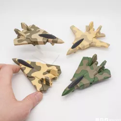 Print-in-place and articulated F14 with Camo - IDEX
