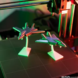 Print-in-place and articulated Jet Fighter with Stand
