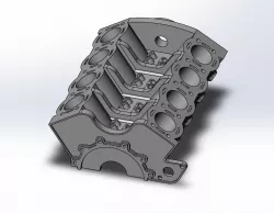 Printable V8 65 Degree Engine Cylinder Block