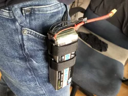 Simple LiPo battery pack belt clip (RC, FPV etc)