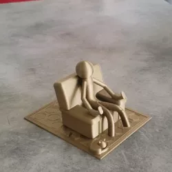 Sitting stickman phone/tablet stand