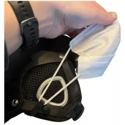 SKI HELMET COVID MASK HOLDER.