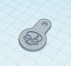 skull keychain cart coin