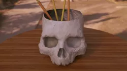 Skull Pencil Container