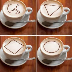 Squid game stencil coffee decoration, squid game stencil coffee