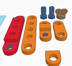 Structural Fitting Object Positioning Arm (No Grooves), Bolts and Tool