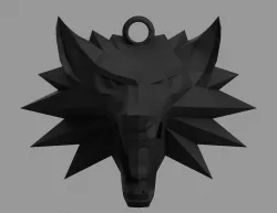 The Witcher Wolf Medallion 043A