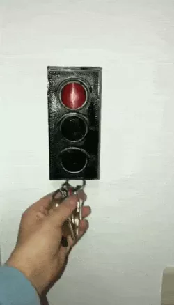 Traffic light for hanging keys - key holder