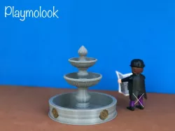 VICTORIAN FOUNTAIN MINIATURE DOLLHOUSE MINIATURE FIGURES SCALE PLAYMOBIL