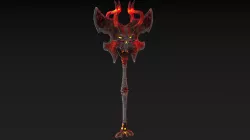Viking Axe Skull 002