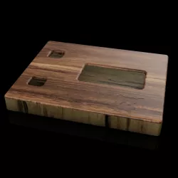Wooden Mask and Gloves Wallet