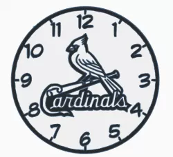2D Cardinals wall clock