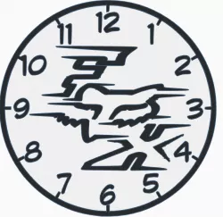 2D Fox fade in fade out wall clock