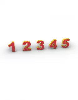 3D print - NUMBERS - 1, 2, 3, 4 AND 5 - 250mm