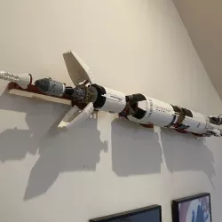 3D printed wall mount for Lego Saturn V rocket