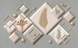3D wall background - Living Room PSD