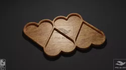 4 Hearts Tray - CNC Files for Wood (svg, dxf, eps, ai, pdf, STL)