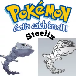 AMAZING POKEMON STeelix COOKIE CUTTER STAMP CAKE DECORATING