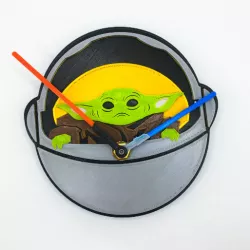 Baby Yoda- The child - Star Wars inspired fan art Wall Clock- The Mandalorian edition - 3D Printed