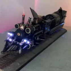 Back to the Future Jules Verne Time Train with lights and smoke