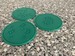 BITCOIN beer coaster (type-2)