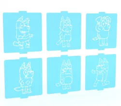 Bluey stencil set of 10 for Coffee and Baking