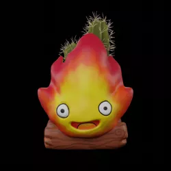 calcifer plant pot