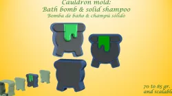 Cauldron MOLD: BATH BOMB, SOLID SHAMPOO / BATH BOMB, SOLID SHAMPOO