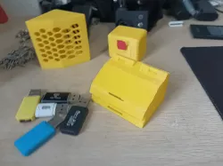 Corner ziptie hinge boxes