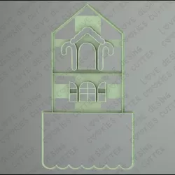 CUTTER WITH MULTIPLE MARKER 3D CHRISTMAS HOUSE 3D MARKER