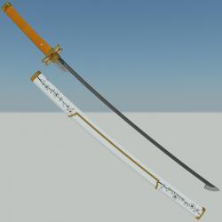 Katana sword from anime Demon slayer 3D model